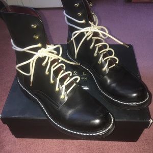 Rag and Bone Emil black combat boots